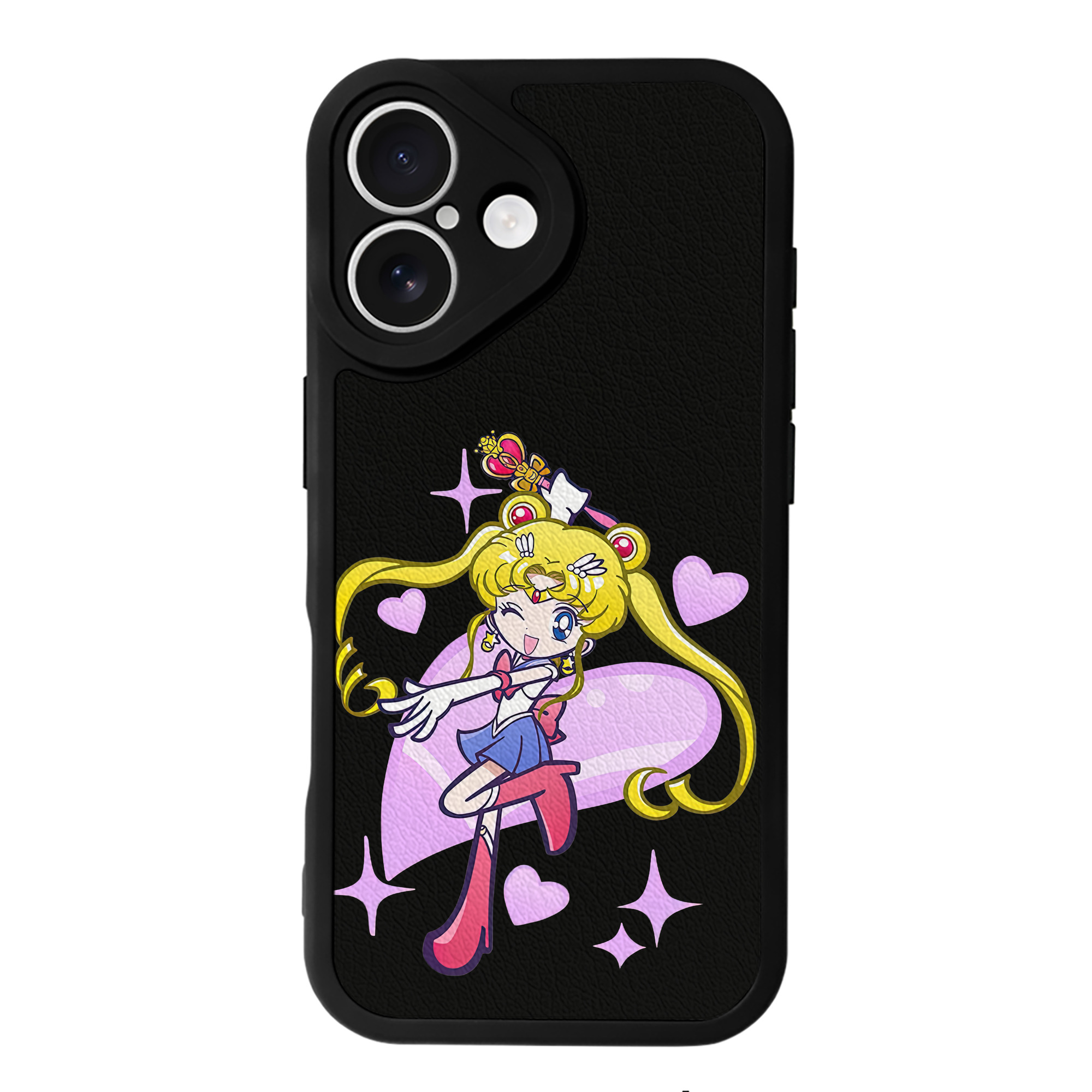 （画像用） 美少女戦士セーラームーン 月野 うさぎ つきの うさぎ Sailor Moon Tsukino Usagi 【iPhone 16シリーズ対応】シリコンスマホケース（レザー調） 材質：シリコン